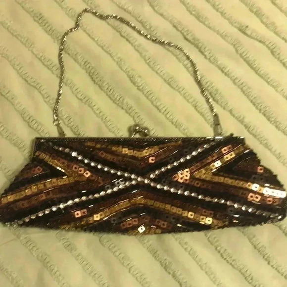 Aldo beaded bag with chain - Picture 1 of 4